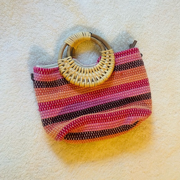 70’s Style Wicker Style Purse 🩷❤️🧡🤎 - Picture 3 of 6